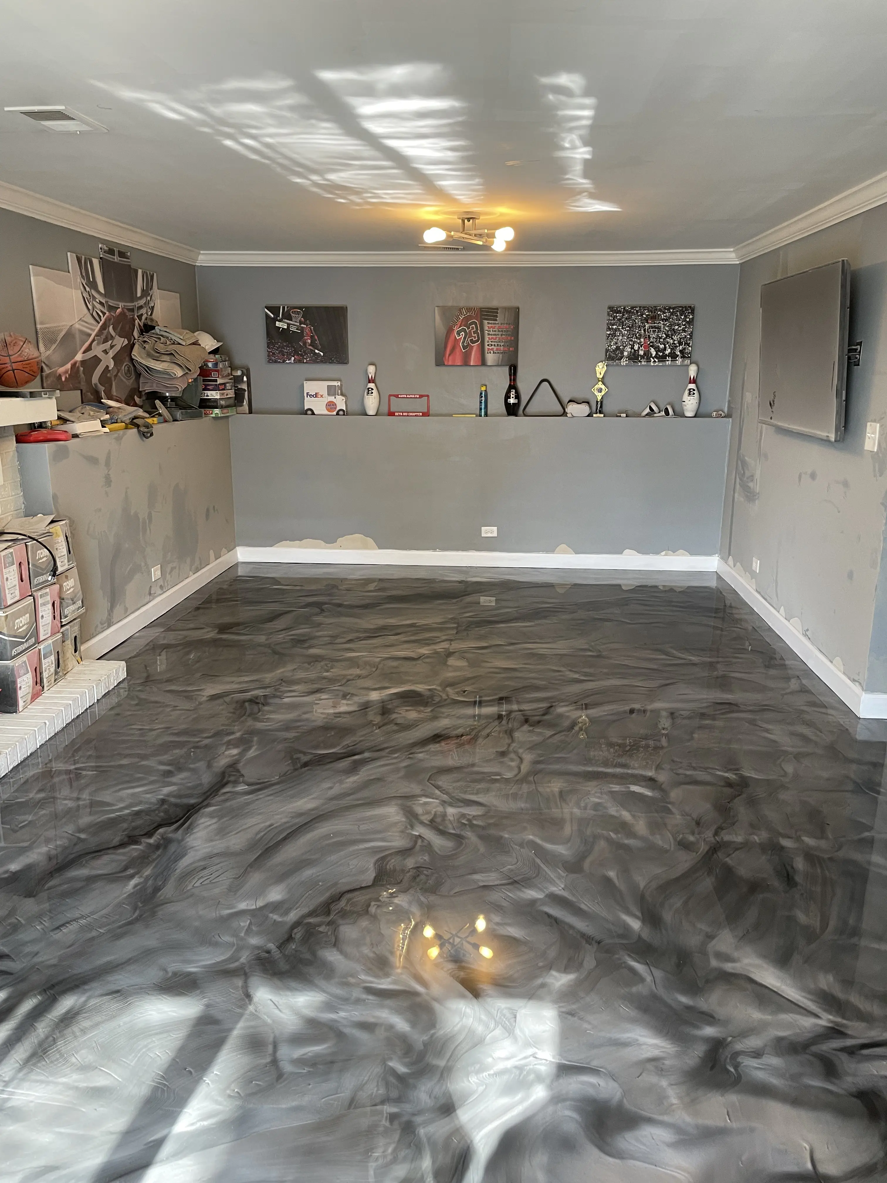 After epoxy flooring