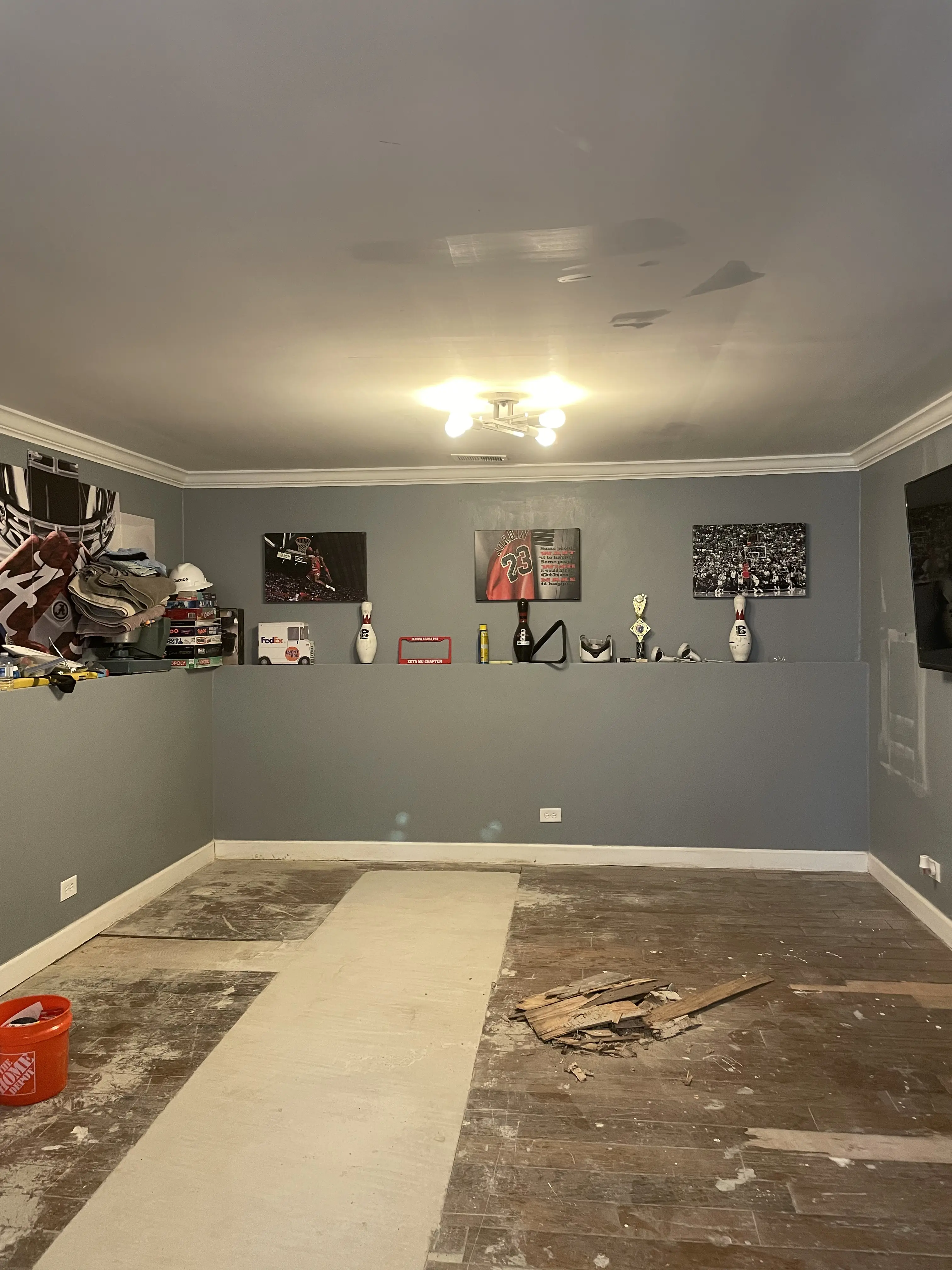Before epoxy flooring